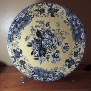 spode archive collection blue rose 13" serving plate platter (W3873)